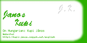 janos kupi business card